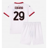 AC Milan Youssouf Fofana #29 Auswärts Trikotsatz Kinder 2024-25 Kurzarm (+ Kurze Hosen)